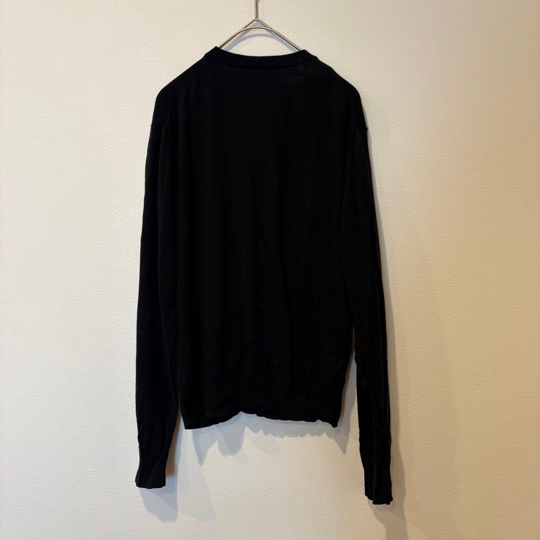 無印良品　カーディガン 長袖 無地 黒 ブラック　M シンプル 羽織り　前開き 5