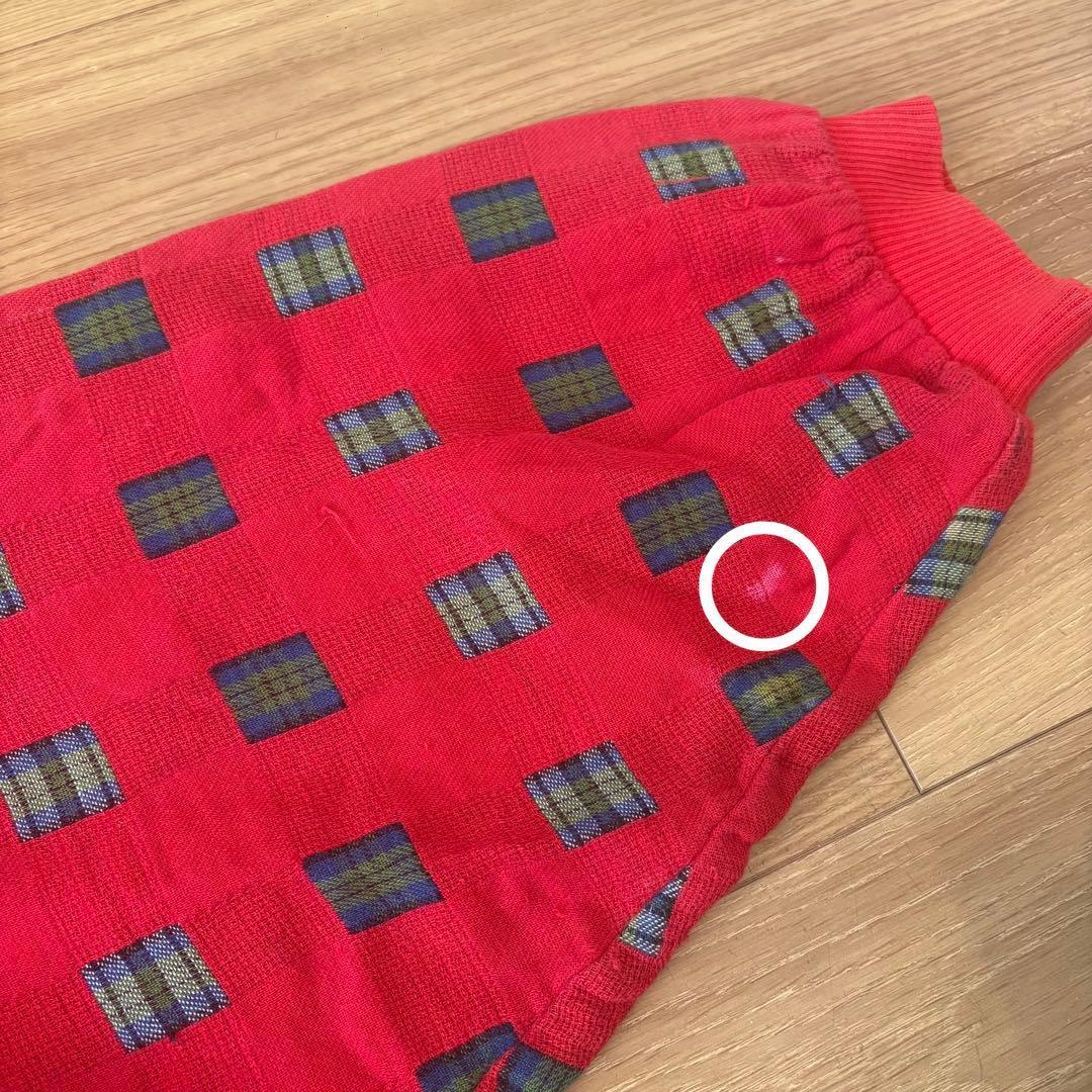 .シャツカーディガン　パーソンズ チェック　赤 レッド　七分袖 ゆったり　派手 11