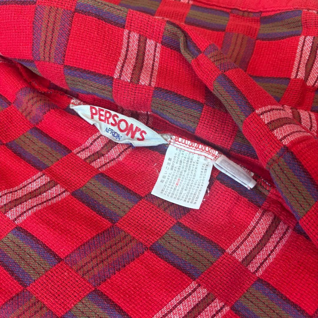 .シャツカーディガン　パーソンズ チェック　赤 レッド　七分袖 ゆったり　派手 7