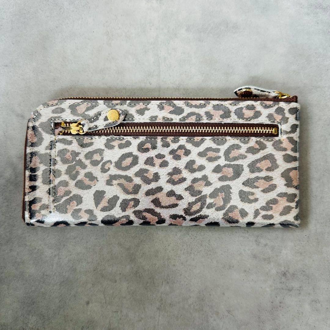 未使用✨efffy レオパード　ヒョウ柄　L字ファスナー長財布 2