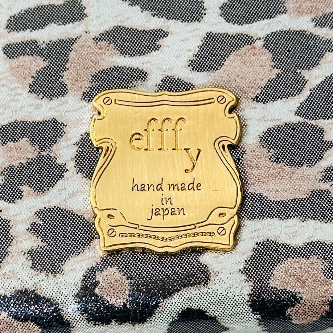 未使用✨efffy レオパード　ヒョウ柄　L字ファスナー長財布 13