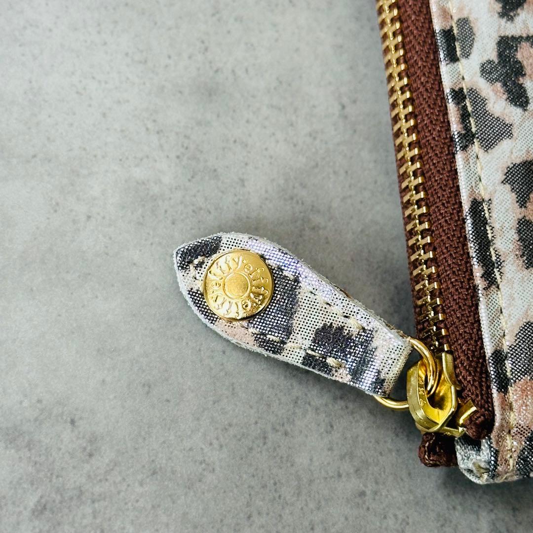 未使用✨efffy レオパード　ヒョウ柄　L字ファスナー長財布 14