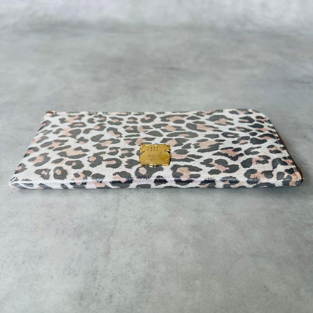 未使用✨efffy レオパード　ヒョウ柄　L字ファスナー長財布 5