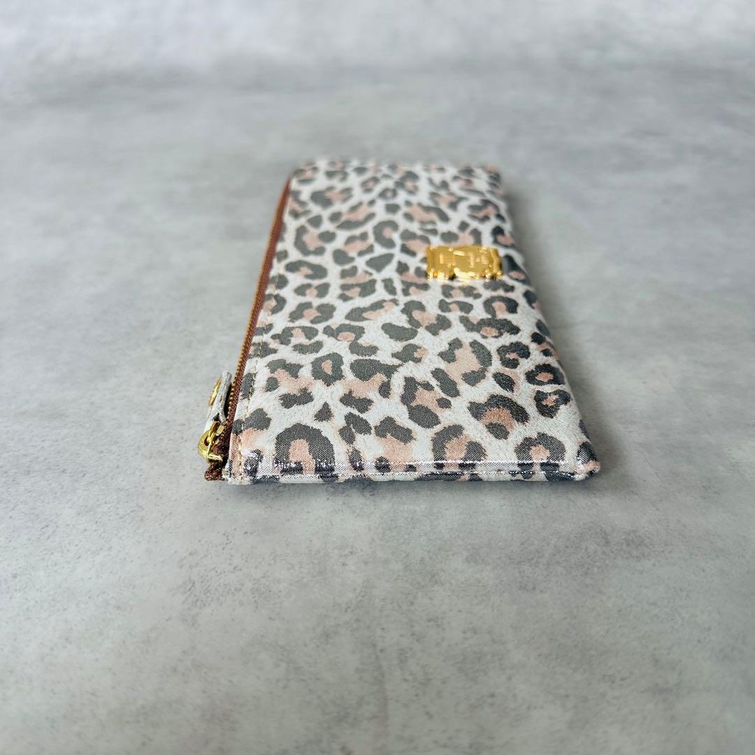 未使用✨efffy レオパード　ヒョウ柄　L字ファスナー長財布 7