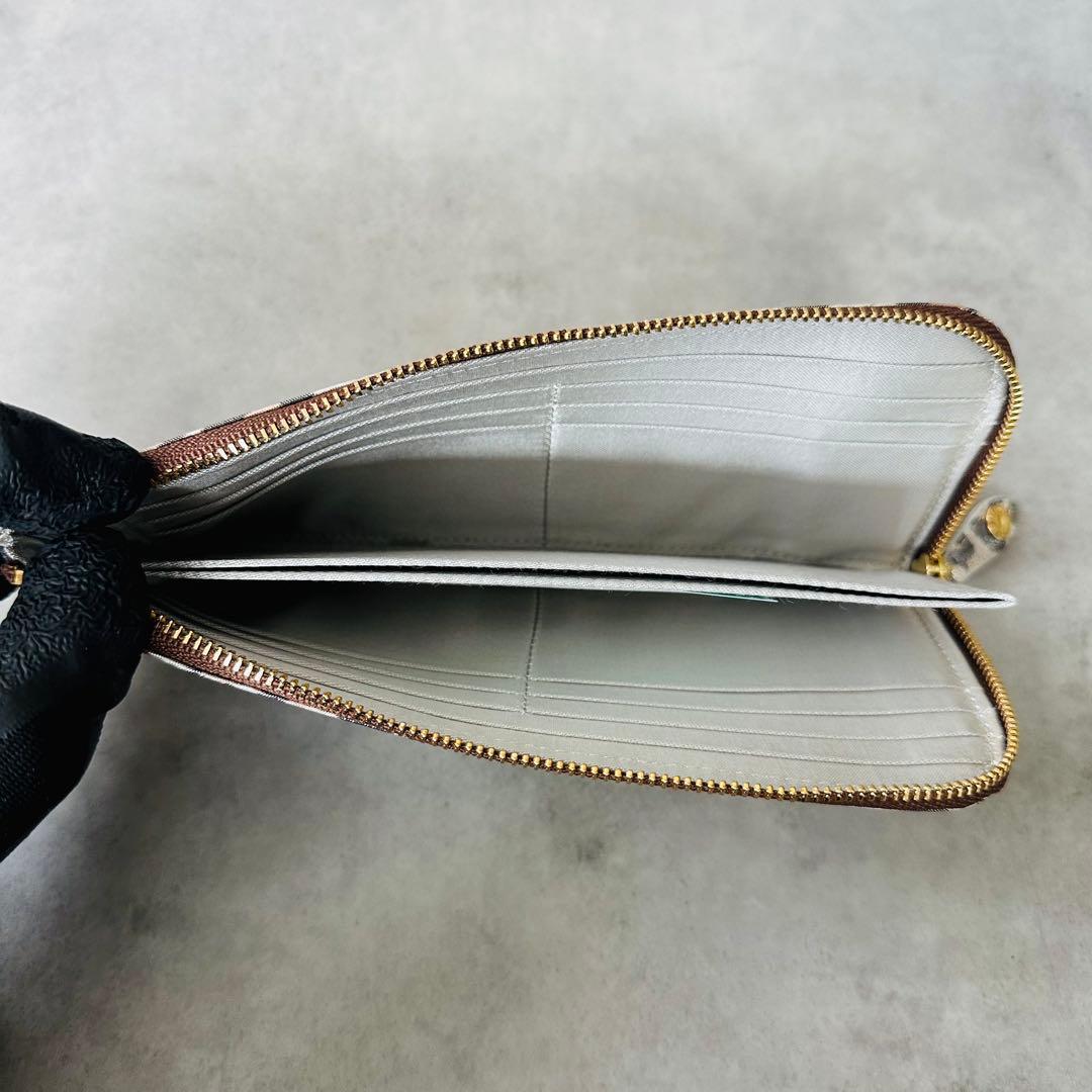 未使用✨efffy レオパード　ヒョウ柄　L字ファスナー長財布 9