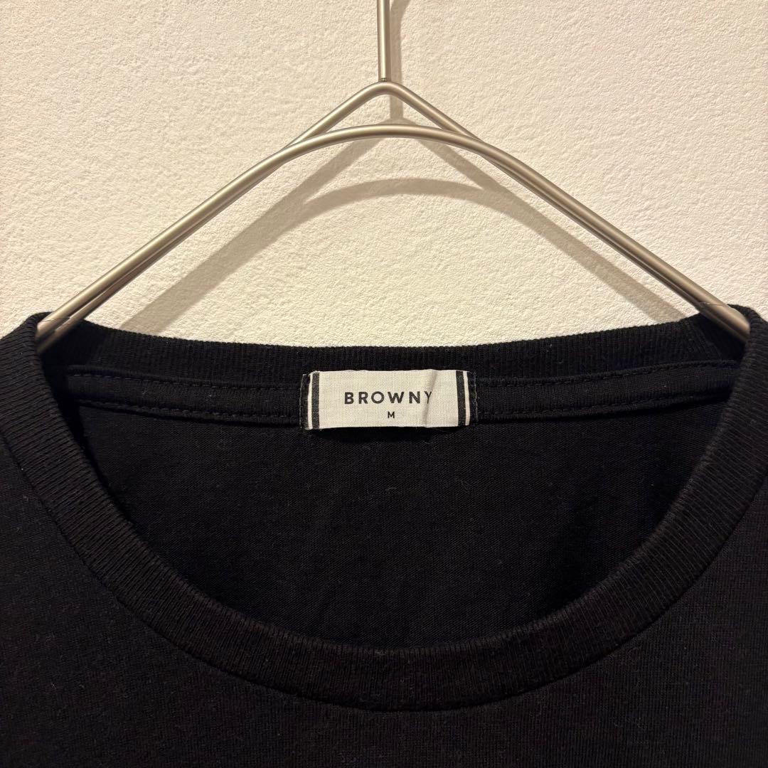 .BROWNY 半袖Tシャツ ARMY ロゴ 黒 ブラック　M シンプル 3