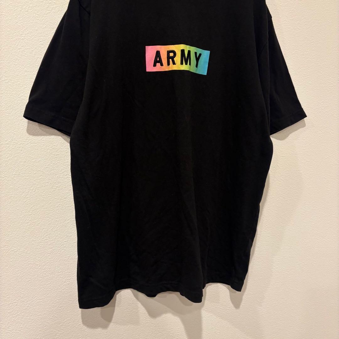 .BROWNY 半袖Tシャツ ARMY ロゴ 黒 ブラック　M シンプル 4