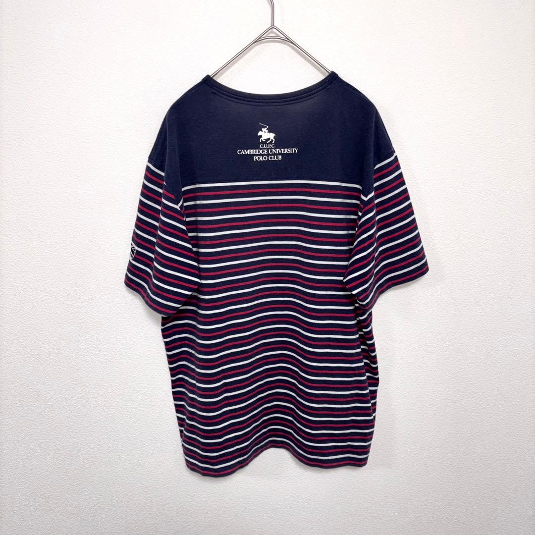 POLO CLUB ストライプボーダー Tシャツ Mサイズd766 12