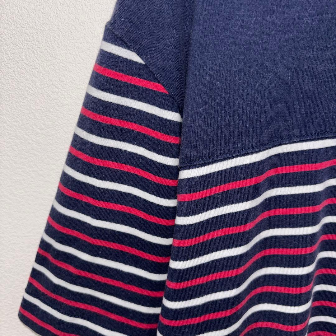 POLO CLUB ストライプボーダー Tシャツ Mサイズd766 5
