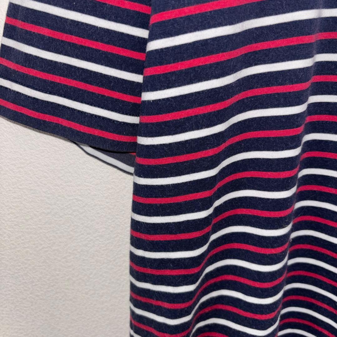 POLO CLUB ストライプボーダー Tシャツ Mサイズd766 6