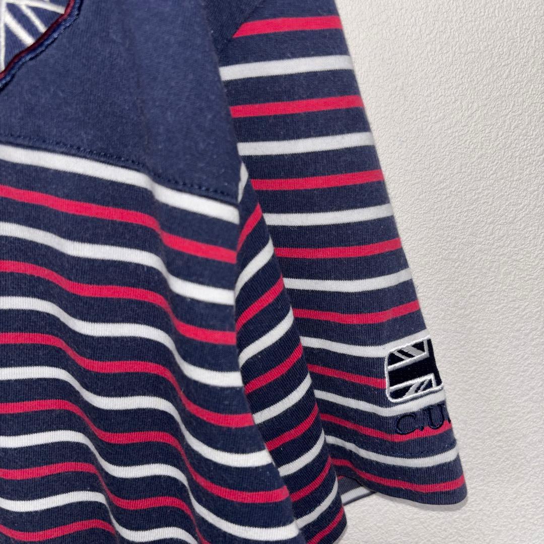 POLO CLUB ストライプボーダー Tシャツ Mサイズd766 9