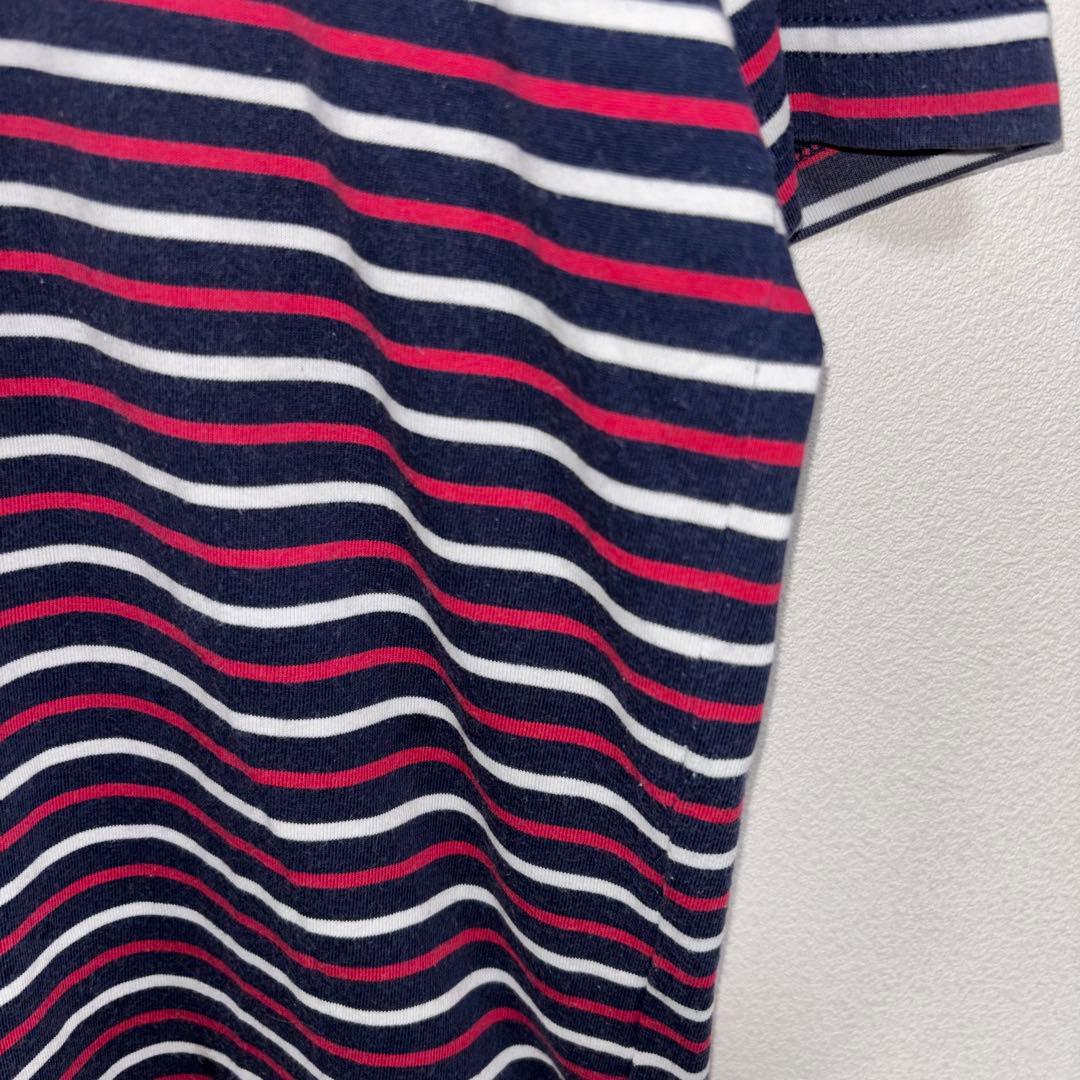 POLO CLUB ストライプボーダー Tシャツ Mサイズd766 10