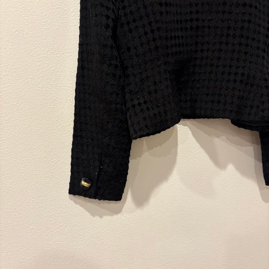 マイエ セットアップ ジャケット スカート ブラック　黒 9AR63 ラメ 8