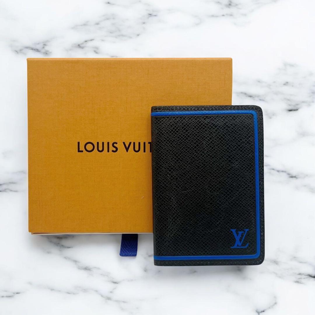 美品✨ ルイヴィトン タイガ オーガナイザー ドゥ ポッシュ ブルー