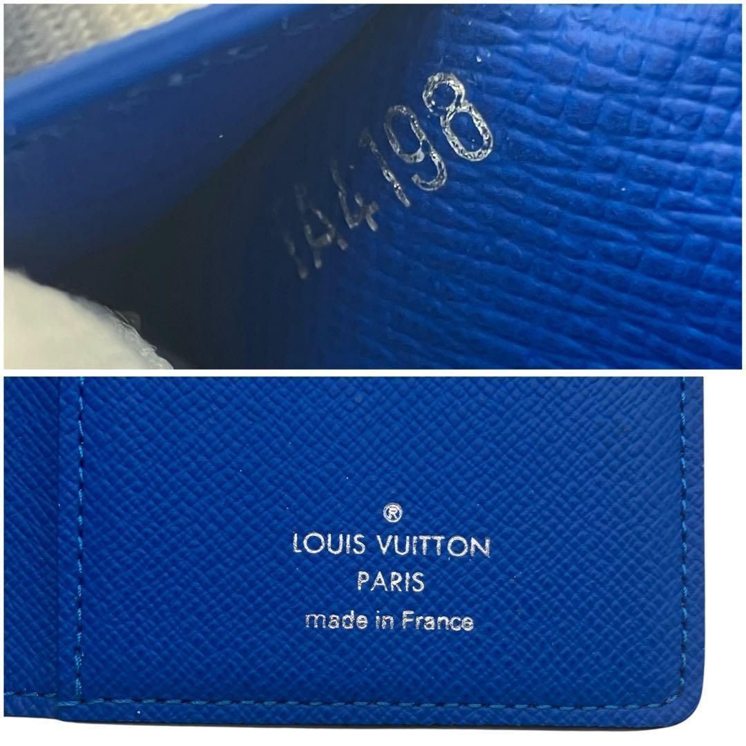 美品✨ ルイヴィトン タイガ オーガナイザー ドゥ ポッシュ ブルー 6