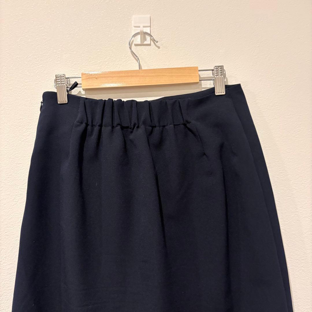 テチチ ラップ風 タイト ロングスカート 紺色　ネイビー きれいめ　フリーサイズ 5