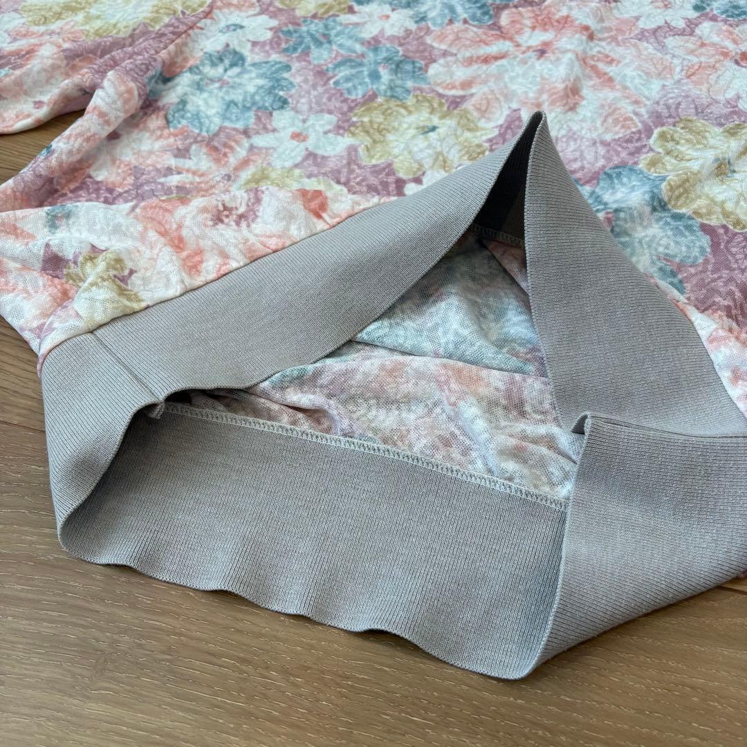 .カットソー　七分袖 花柄　パステル M〜L 春　スウェット風　上品　トップス 6