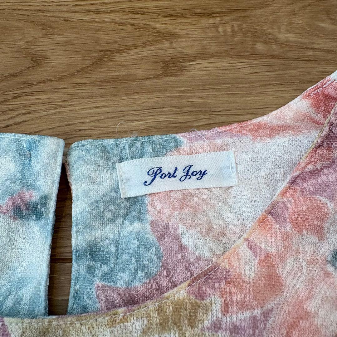 .カットソー　七分袖 花柄　パステル M〜L 春　スウェット風　上品　トップス 7