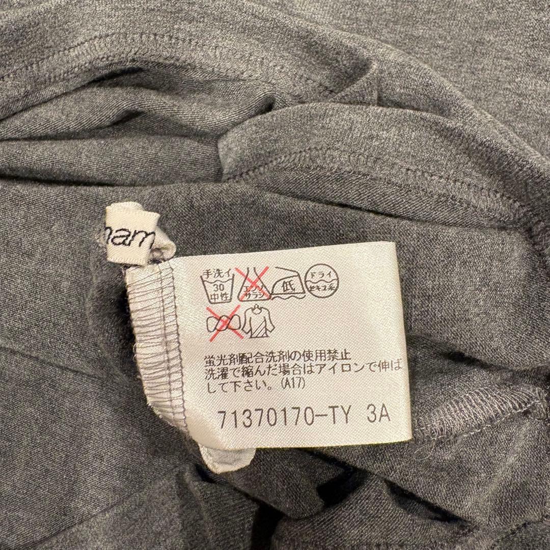 Chamois 長袖カットソー フリル ネック グレー L相当 上品　かわいい 6