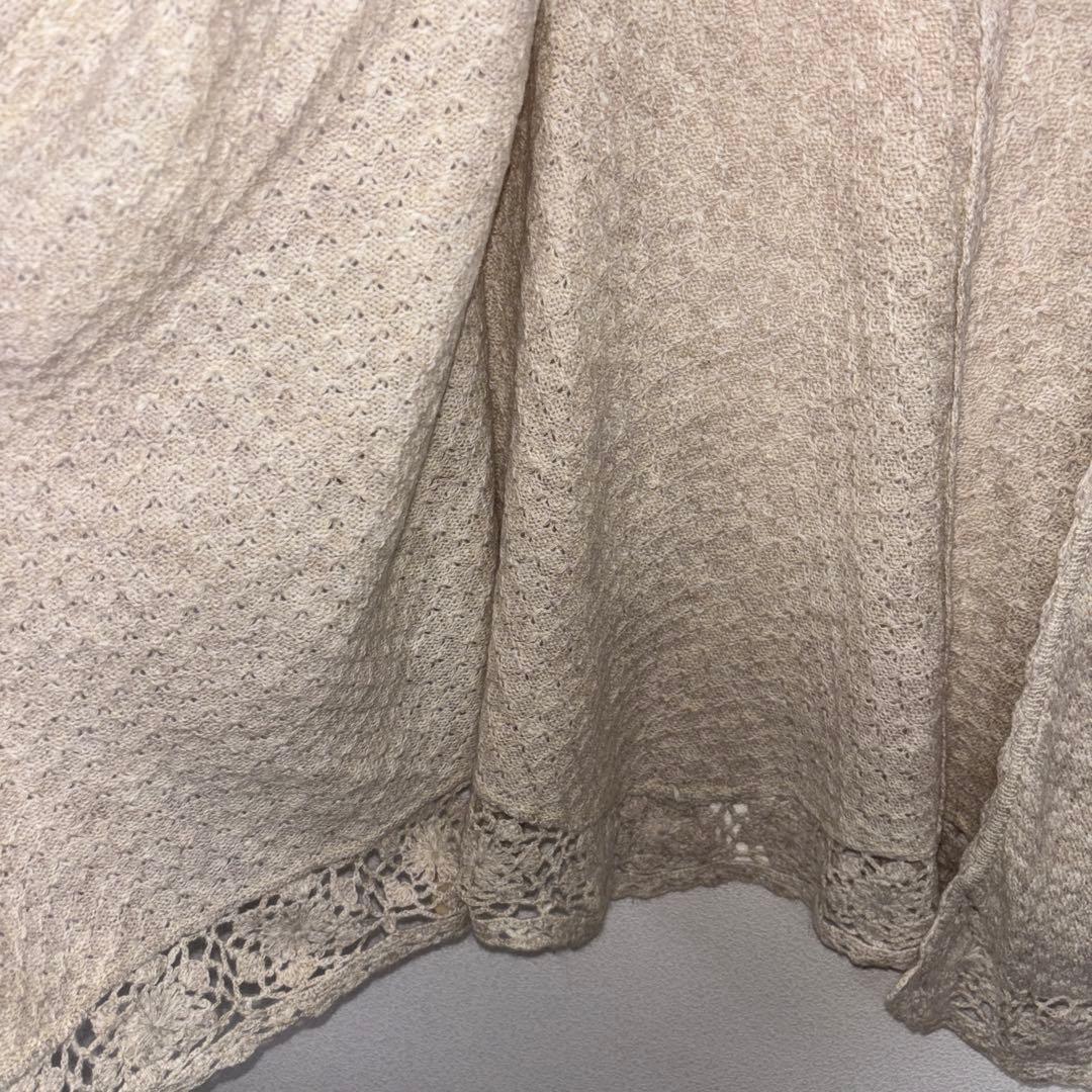 L'essentiel devie ベージュFアンゴラ混ニットポンチョd654 11