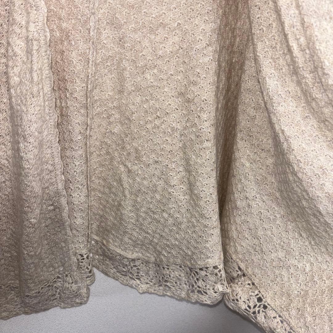 L'essentiel devie ベージュFアンゴラ混ニットポンチョd654 12