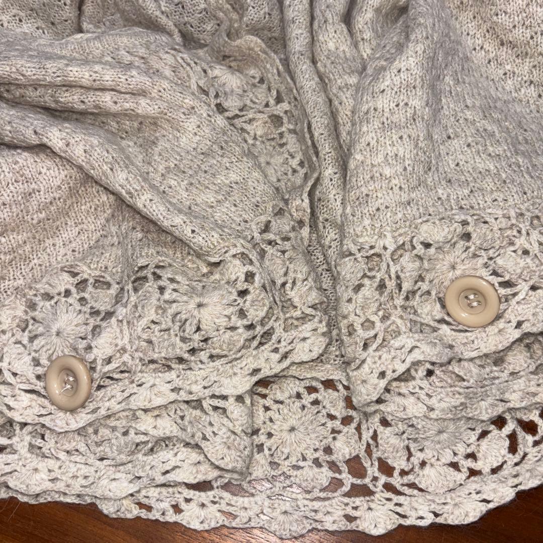 L'essentiel devie ベージュFアンゴラ混ニットポンチョd654 14