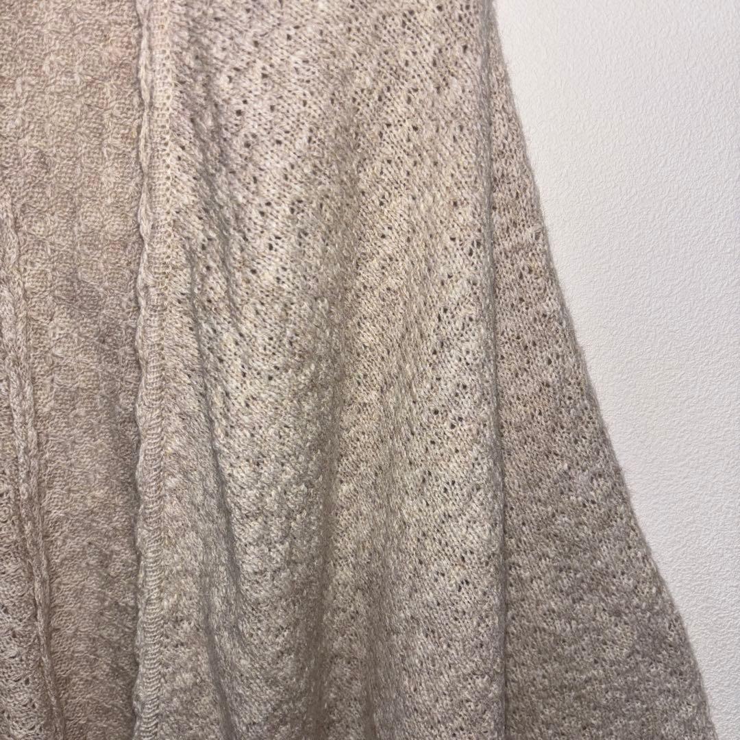 L'essentiel devie ベージュFアンゴラ混ニットポンチョd654 8