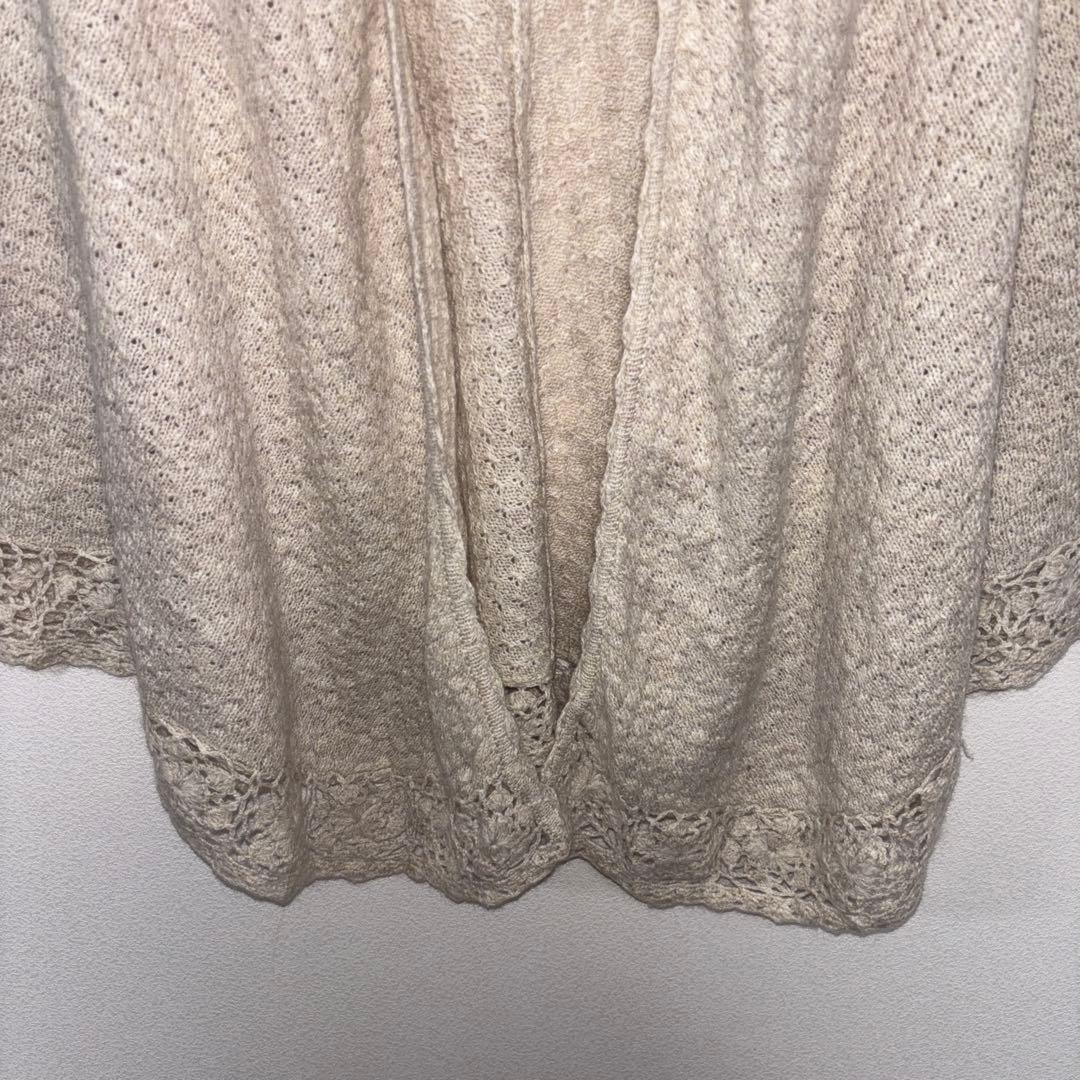 L'essentiel devie ベージュFアンゴラ混ニットポンチョd654 10