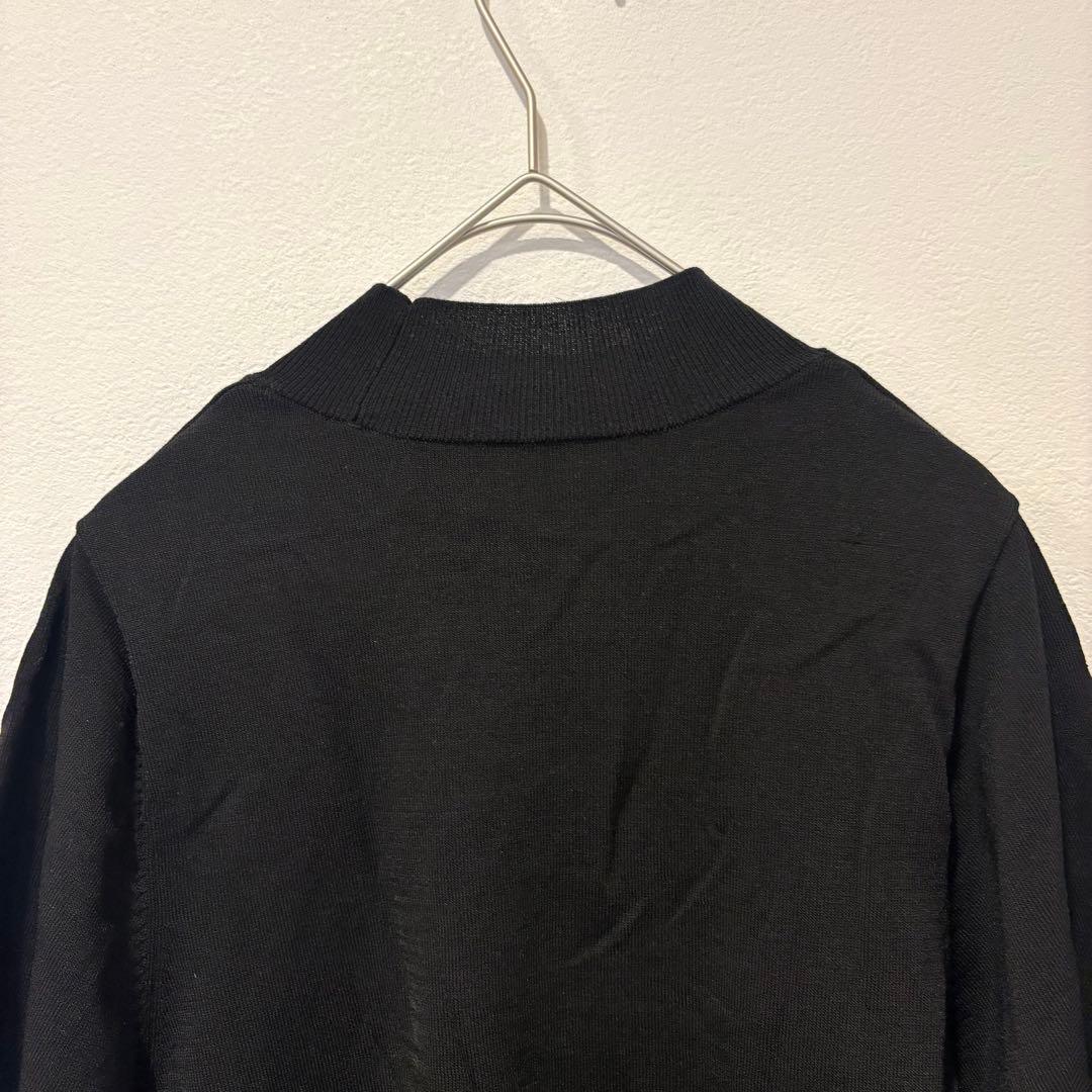 エヌドット ニットトップス　Tシャツ　ハイネック 五分袖 黒 ブラック　M 5