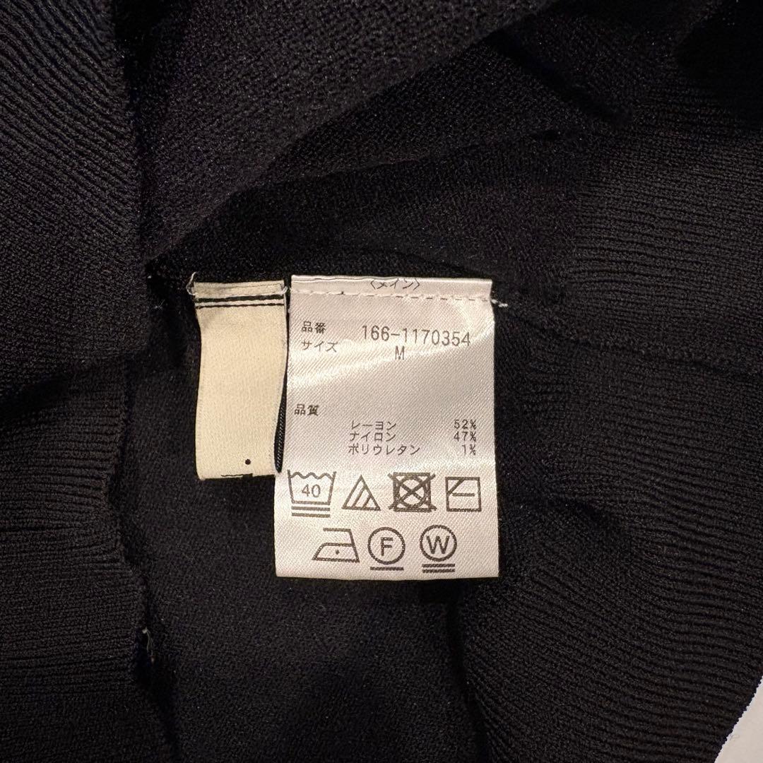 エヌドット ニットトップス　Tシャツ　ハイネック 五分袖 黒 ブラック　M 6