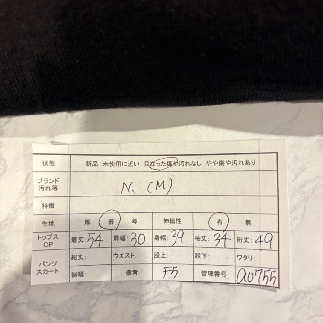 エヌドット ニットトップス　Tシャツ　ハイネック 五分袖 黒 ブラック　M 7