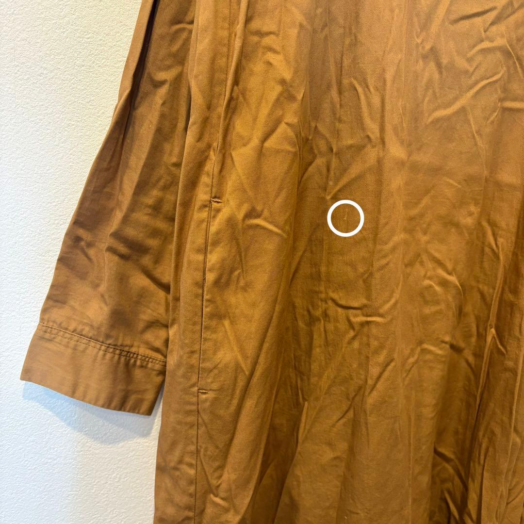 ニコアンド ロング　ワンピース フレア 長袖　茶色　ブラウン 3 L ポケット 6