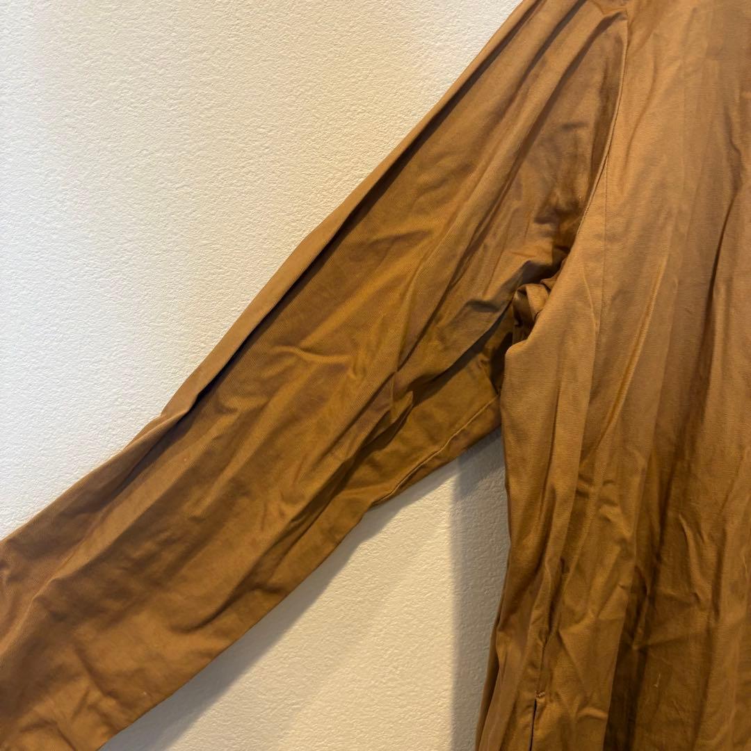 ニコアンド ロング　ワンピース フレア 長袖　茶色　ブラウン 3 L ポケット 7