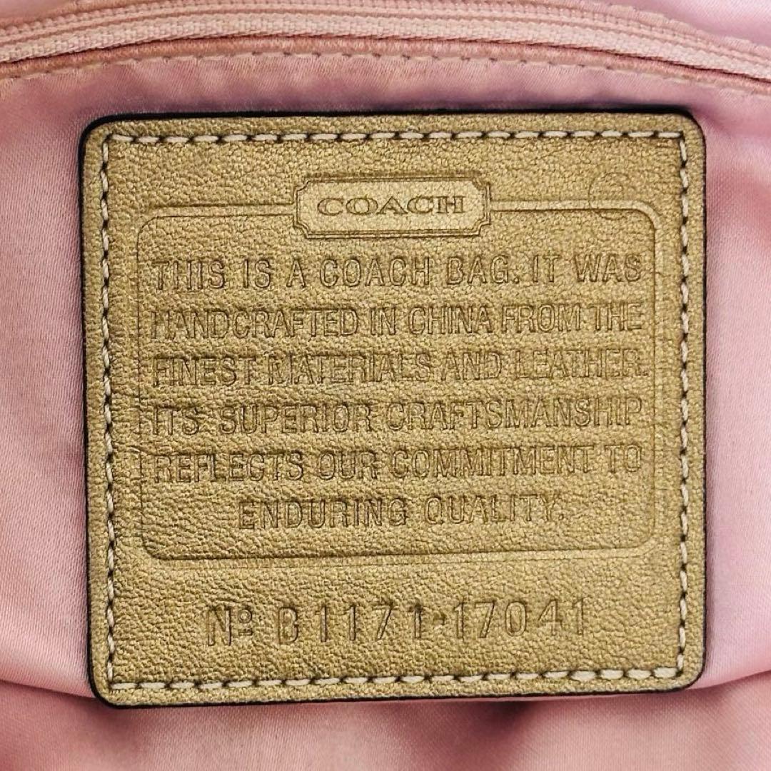 COACH Audrey Metallic Leather Tote Bag 16