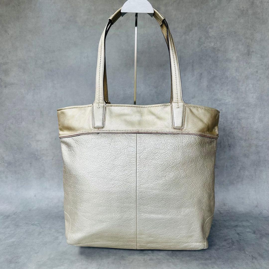 COACH Audrey Metallic Leather Tote Bag 3