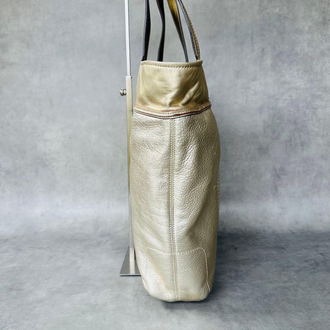 COACH Audrey Metallic Leather Tote Bag 5