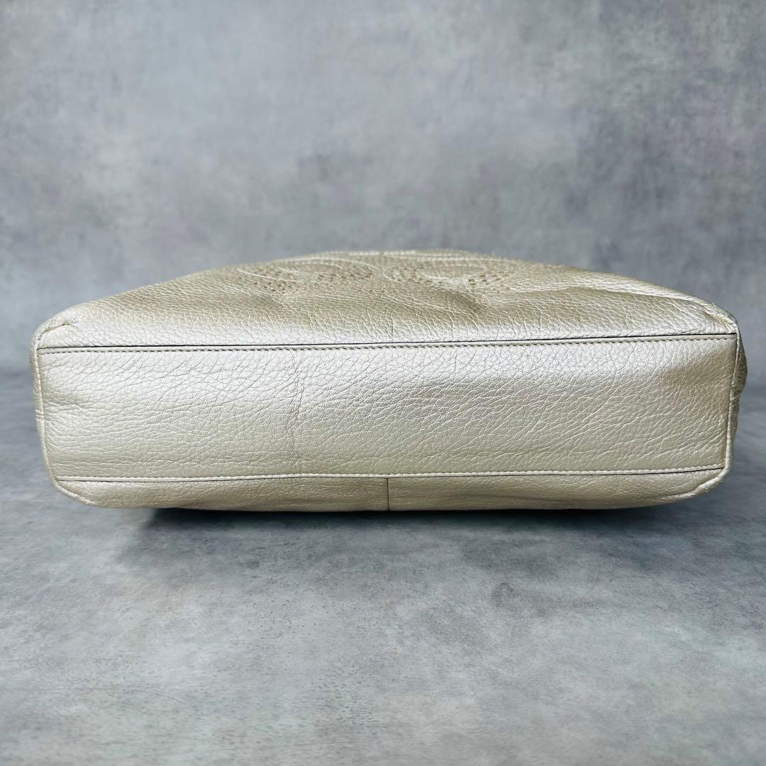 COACH Audrey Metallic Leather Tote Bag 7