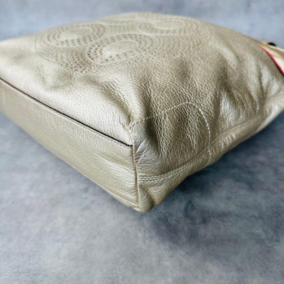 COACH Audrey Metallic Leather Tote Bag 9