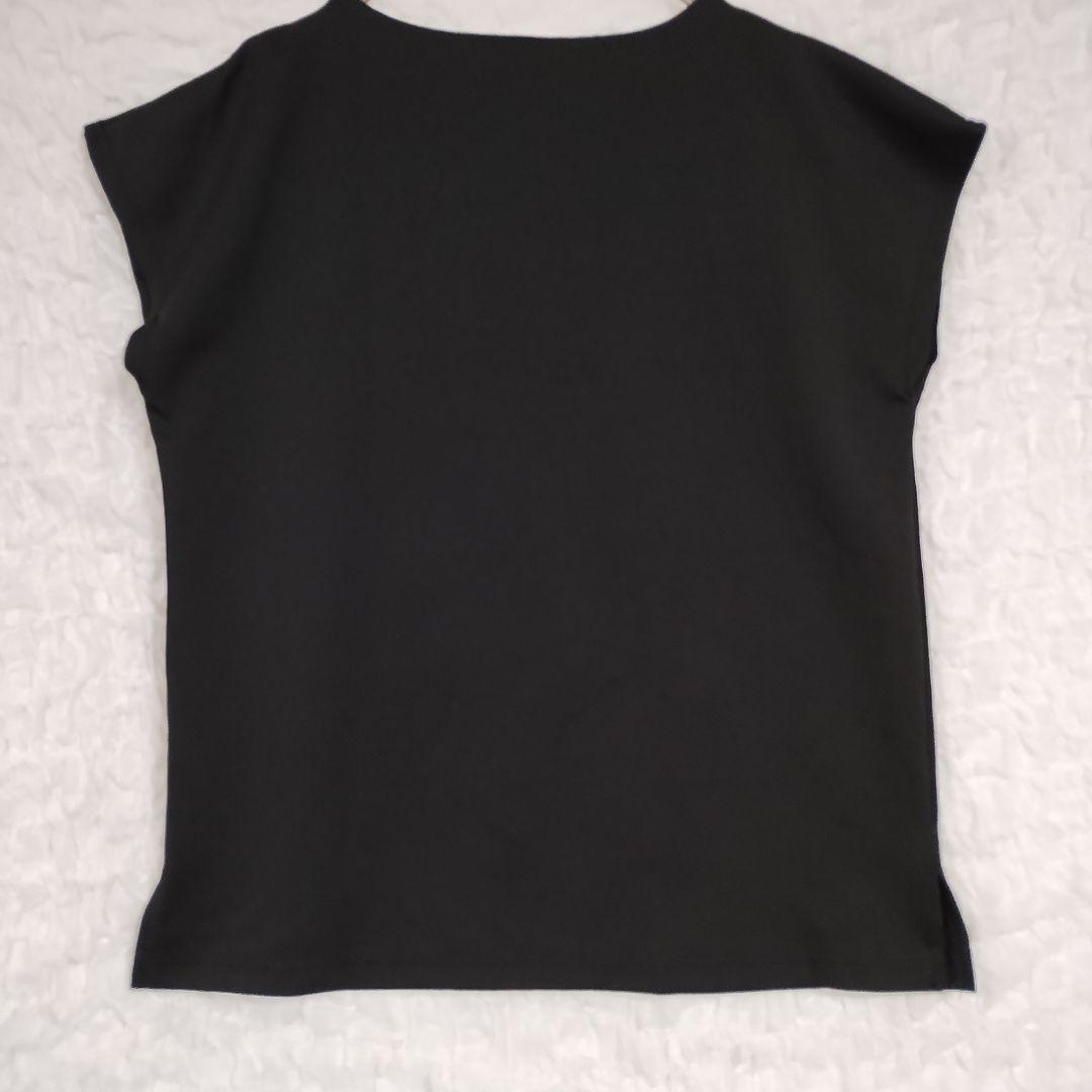 Myu ミュー ブラックノースリーブトップス Vネック パール装飾 Mスウェット 4