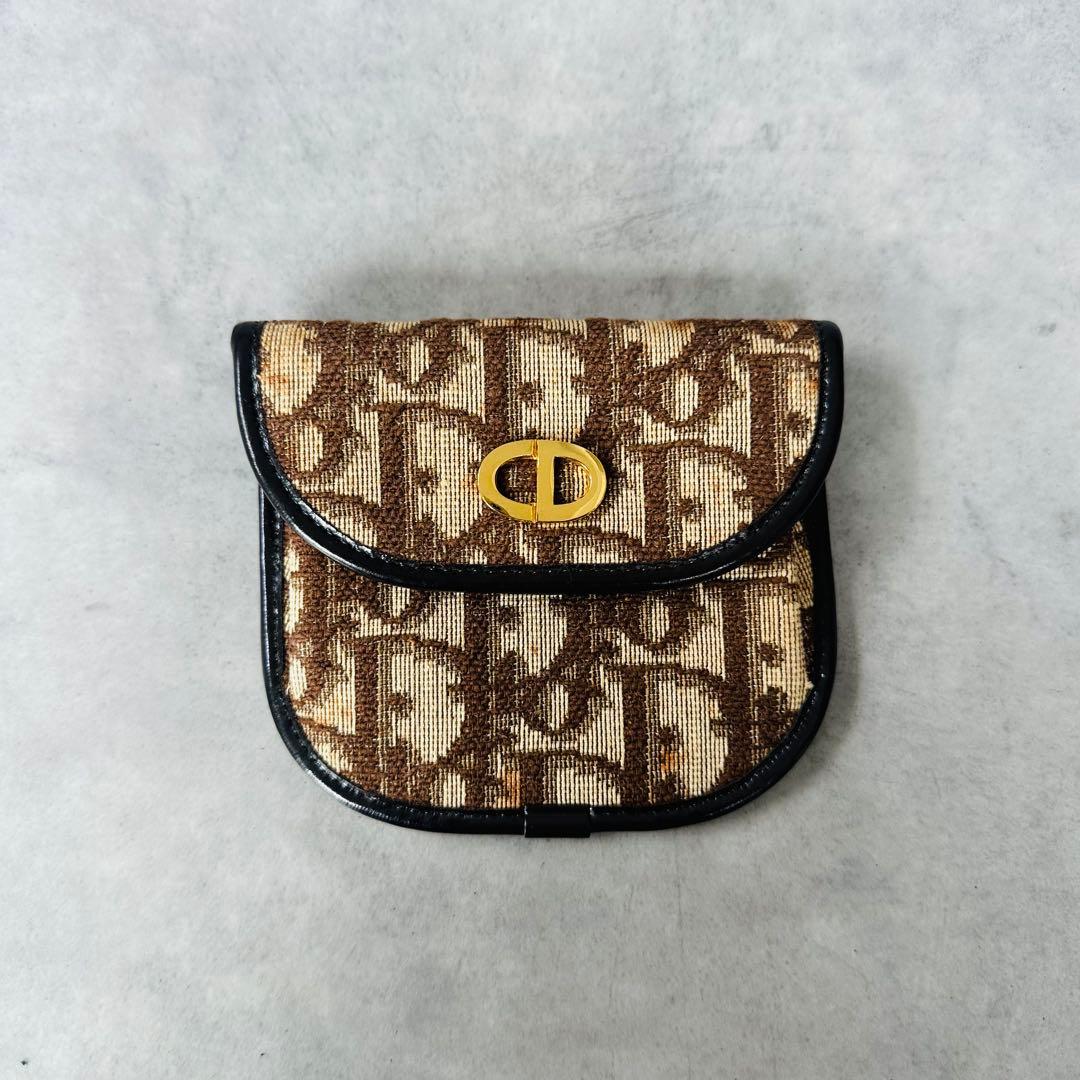 Christian Dior トロッター ロゴ金具　 コインケース 小銭入れ　赤