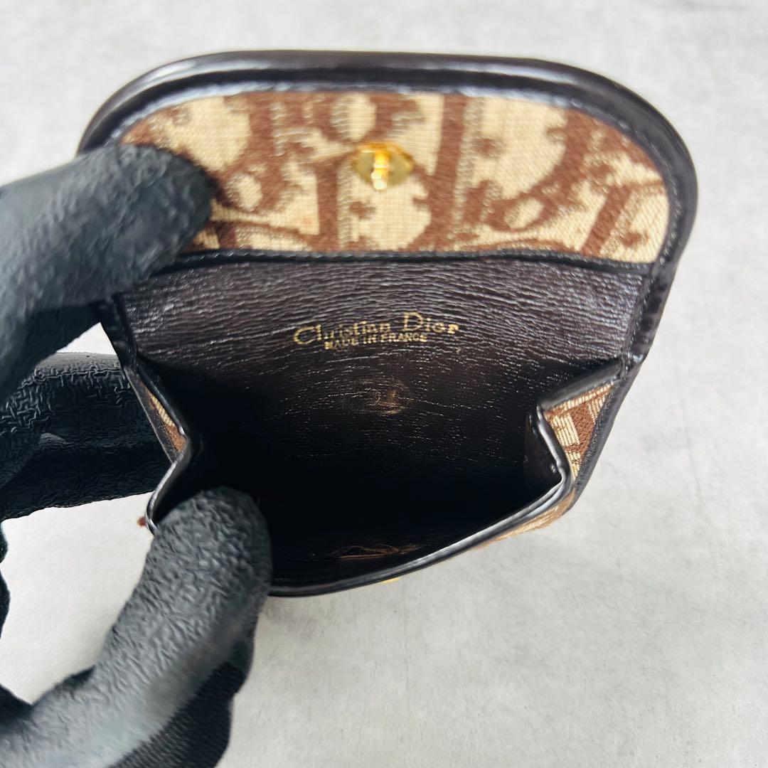 Christian Dior トロッター ロゴ金具　 コインケース 小銭入れ　赤 9