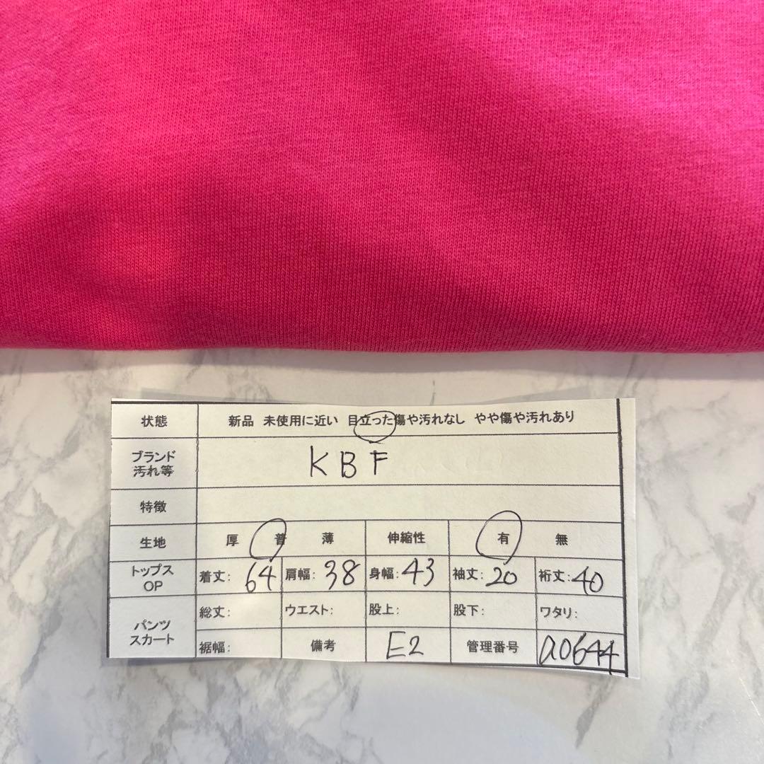 KBF ロゴ　Tシャツ 半袖 プリント ピンク One フリーサイズ 7