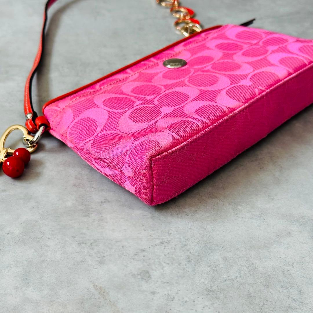 Y2K COACH PINK Signature Accessory Pouch 11