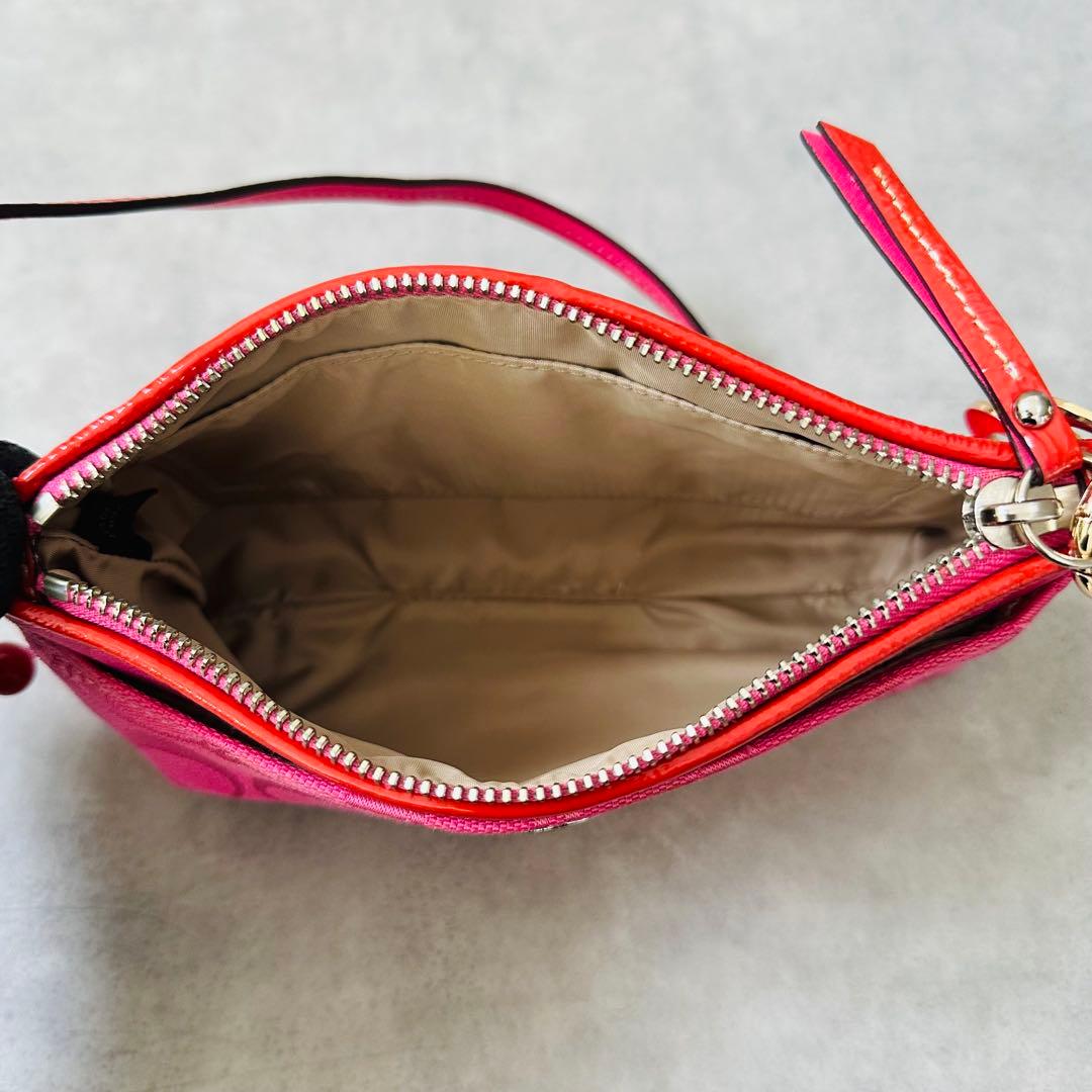 Y2K COACH PINK Signature Accessory Pouch 13
