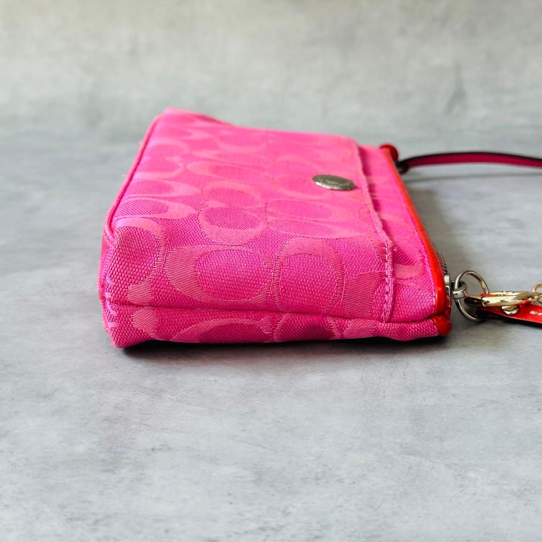 Y2K COACH PINK Signature Accessory Pouch 6