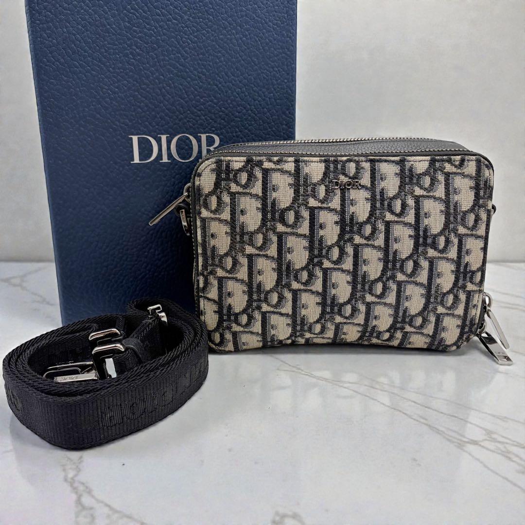 ⭐️美品⭐️ ディオール オブリーク ジャカード ショルダー ジップポーチ