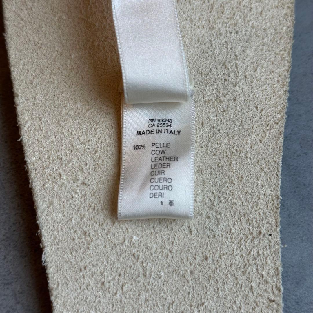 DIESEL Embossed white leather waist belt 10