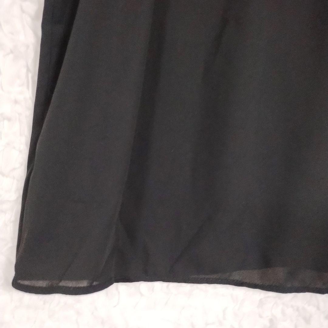 ザラベーシック 黒のレースノースリーブトップス M フォーマル シフォン 3