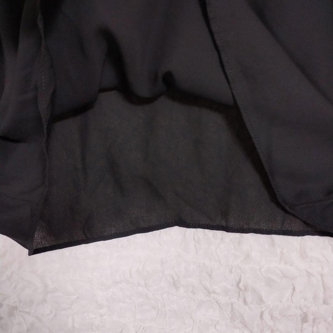 ザラベーシック 黒のレースノースリーブトップス M フォーマル シフォン 4