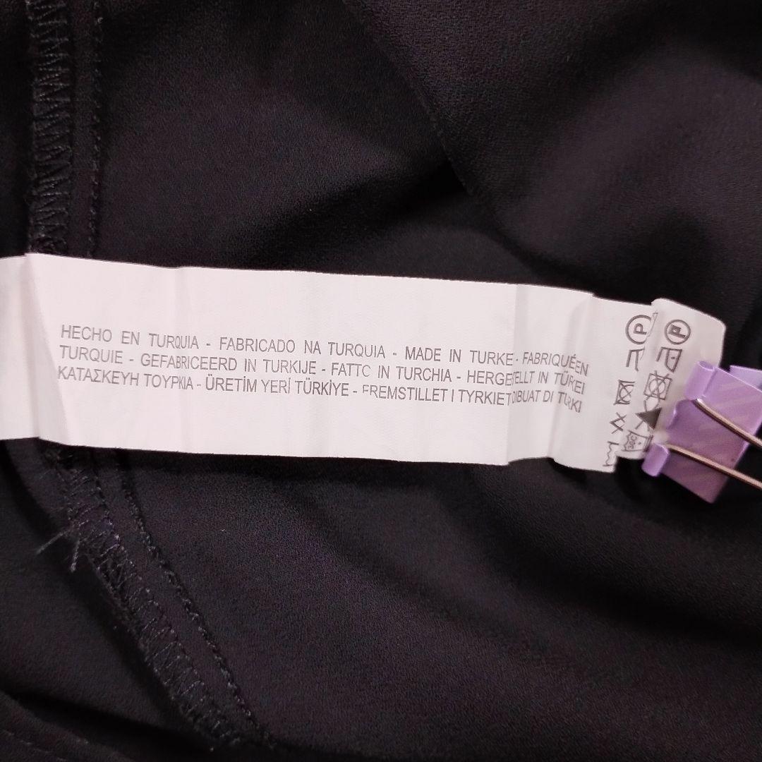 ザラベーシック 黒のレースノースリーブトップス M フォーマル シフォン 8